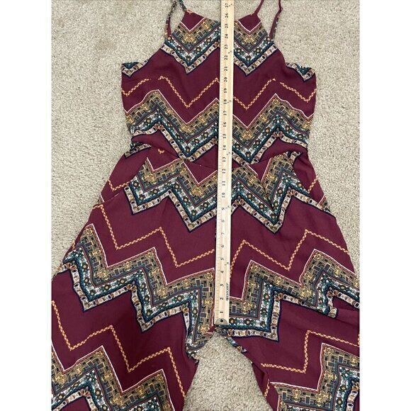 Wrangler Chevron Print Midi Dress Sleeveless Casual Summer Romper Size M - Picture 7 of 10
